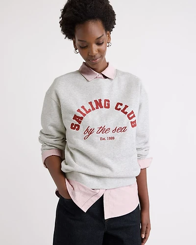 Long-Sleeve Crew-Neck French Terry Sweatshirt