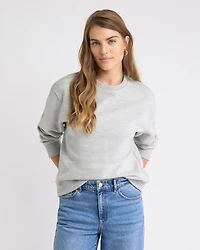 Pull en French Terry à Col Rond et Manches Longues