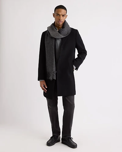 Classic Wool Coat with Tailored Collar