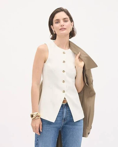 Crème Sleeveless Vest