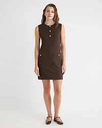 Mini-Robe Sans Manches à Col Rond