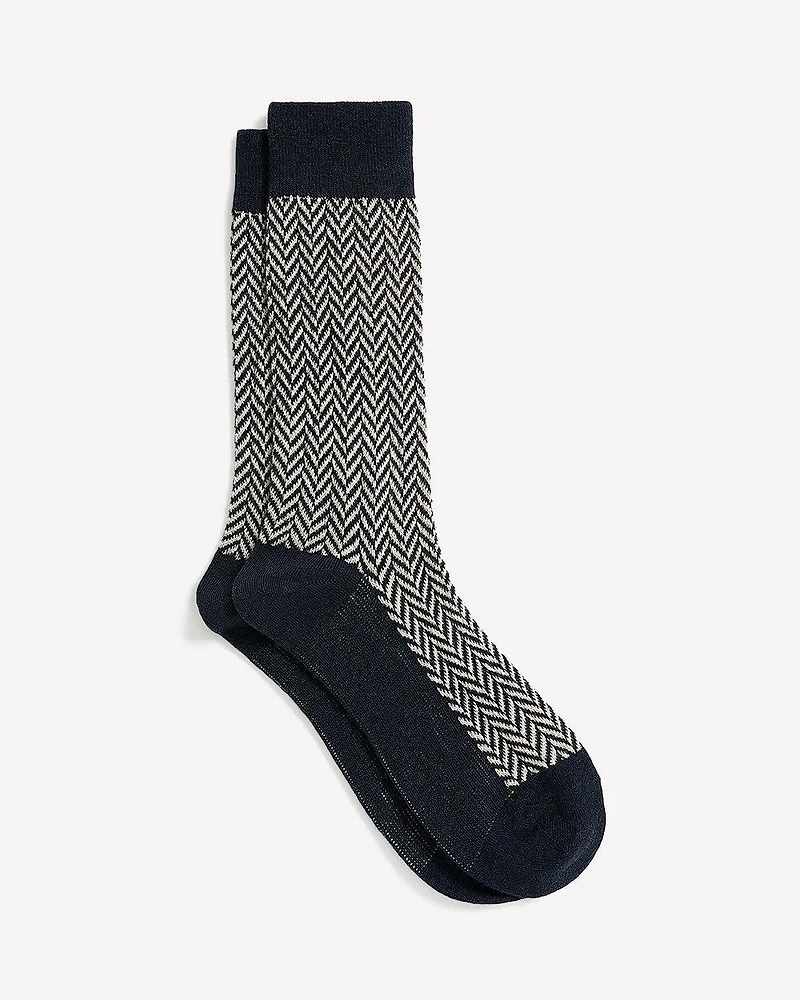 Herringbone Chunky-Knit Socks