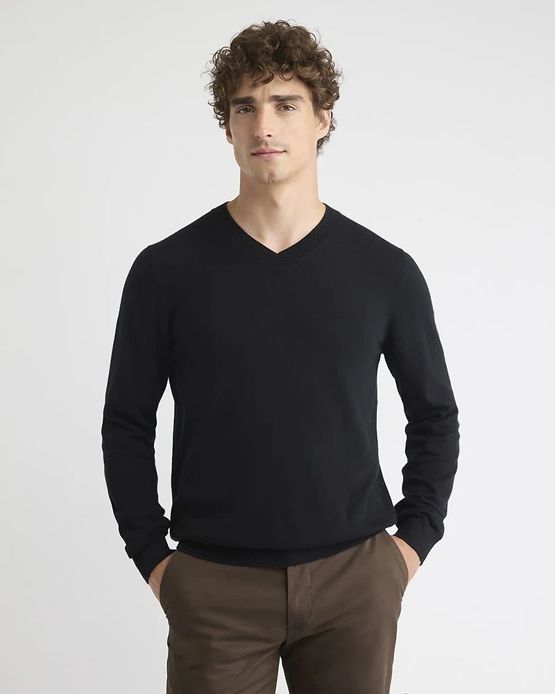 Long-Sleeve V-Neck Sweater