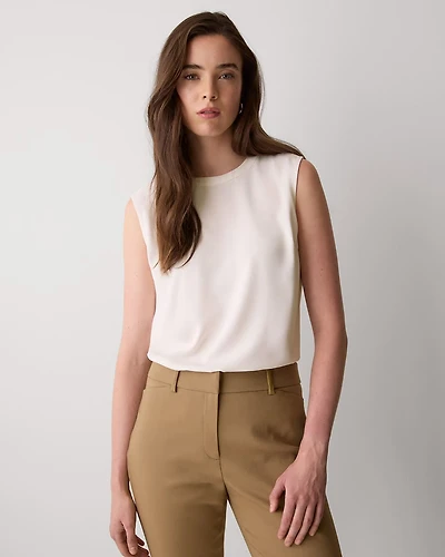 Camisole Satinée à Col Rond