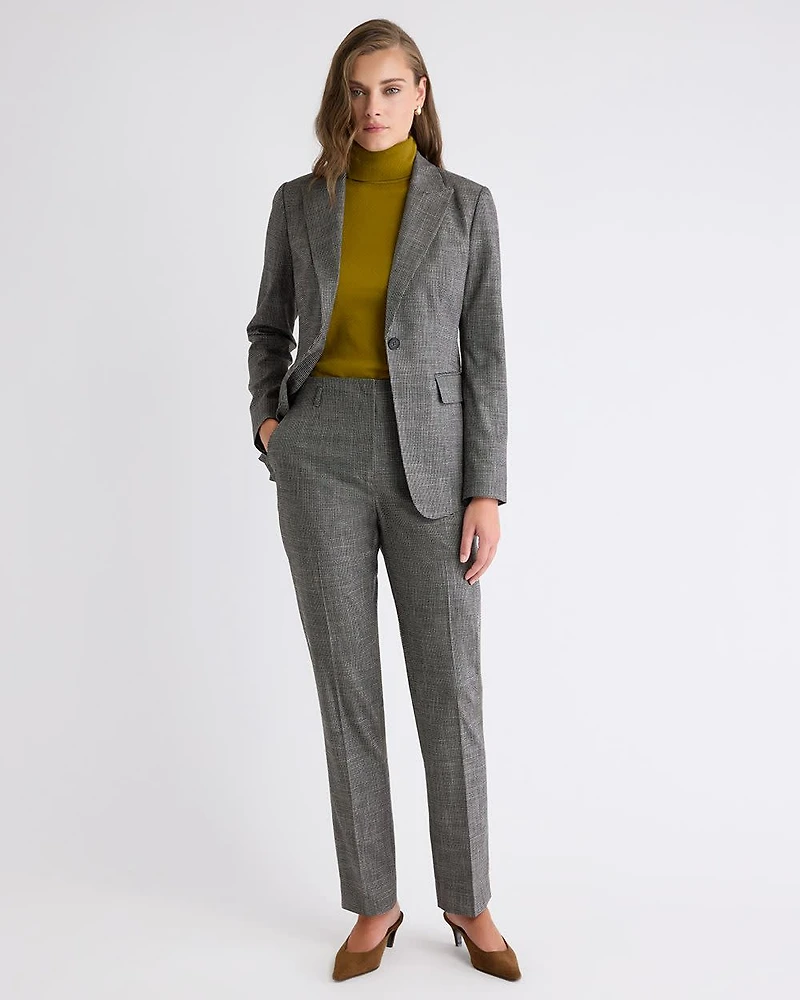 One-Button Fitted Blazer
