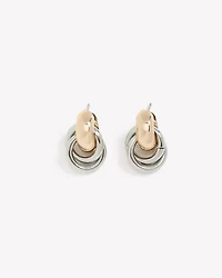 Two-Tone Door-Knocker Earrings