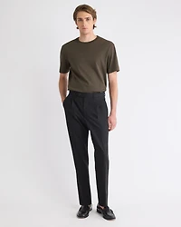 Wool-Blend Tapered-Leg Pleated Dress Pant