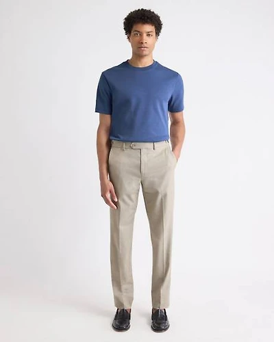 Beige Slim-Fit Wool-Blend Essential Pant