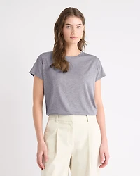 Silk-Blend Boxy Knit Top