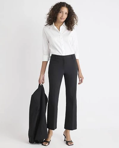 Limitless Black Mid-Rise Flare-Leg Ankle Pant