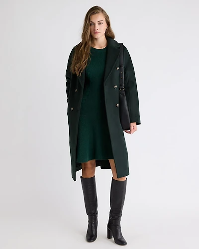 Long-Sleeve Crew-Neck Mini Sweater Dress