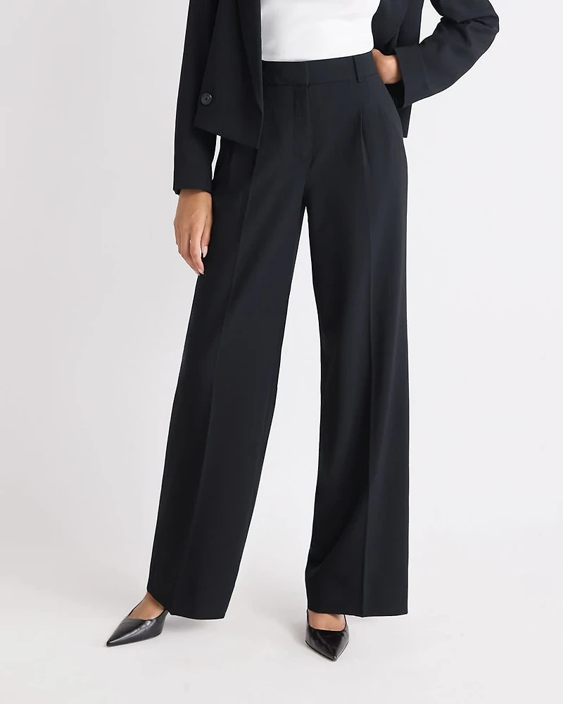 Black High-Rise Wide-Leg Pant