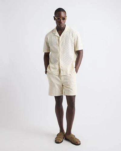 Embroidered Short with Elastic Waistband