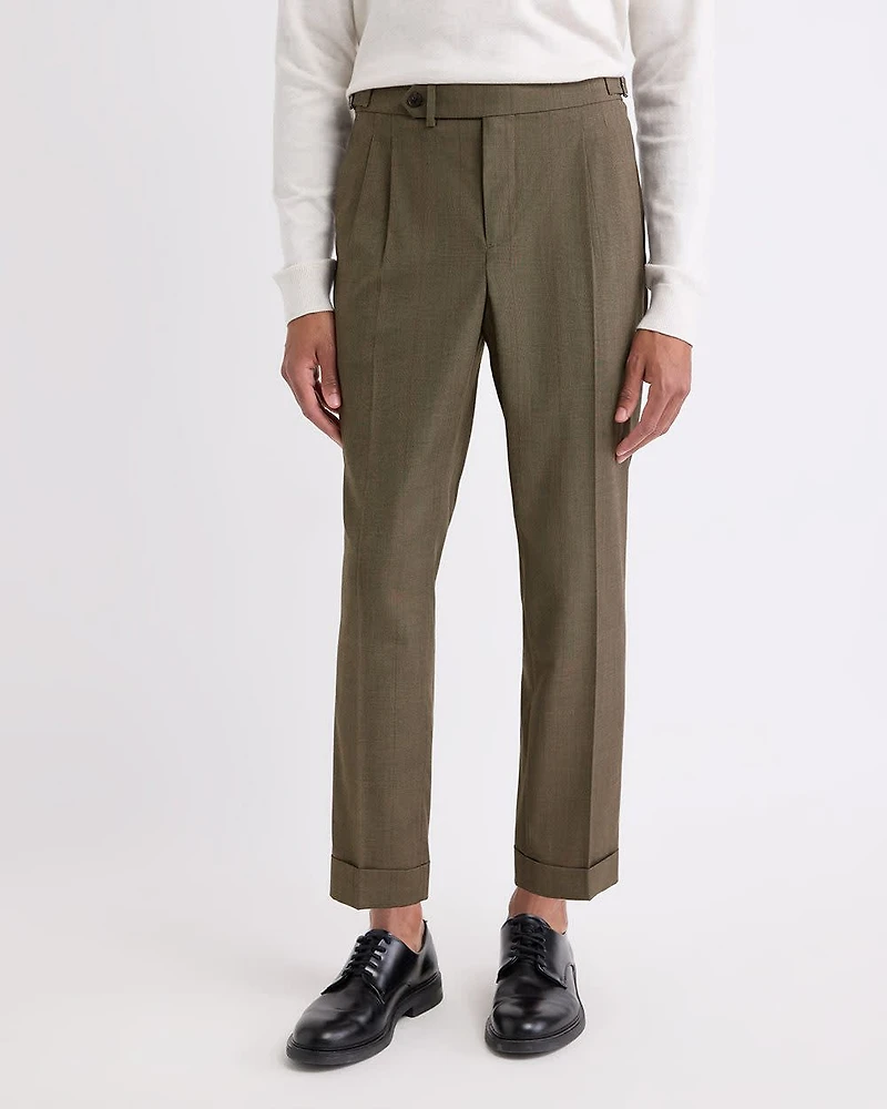 Tapered-Leg Prince-of-Wales Pant