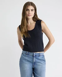 Cable-Stitch Merino-Blend Sweater Vest
