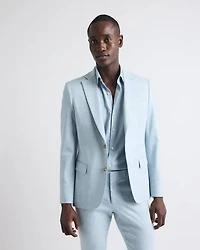 Slim-Fit Linen Suit Blazer
