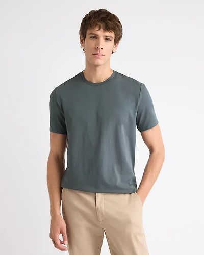 T-Shirt Uni à Col Rond en Coton Supima (R