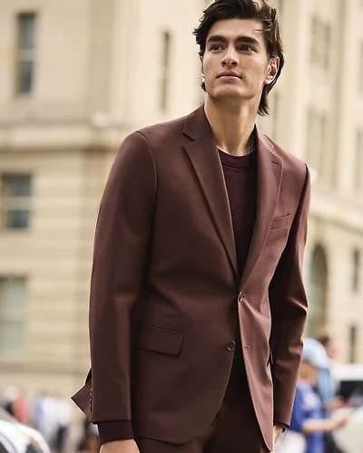 Slim-Fit Wool Suit Blazer