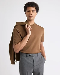 Solid Interlock Cotton Crew-Neck Tee