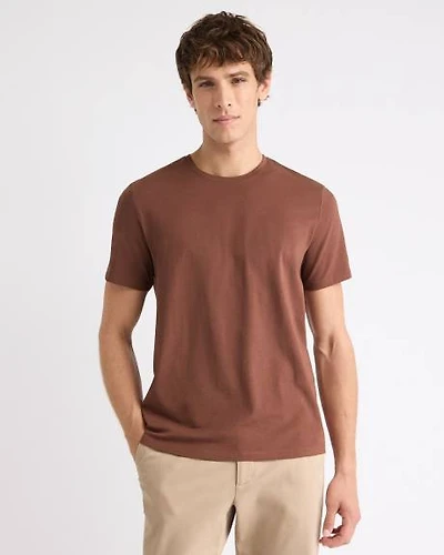 T-Shirt Uni à Col Rond en Coton Supima (R