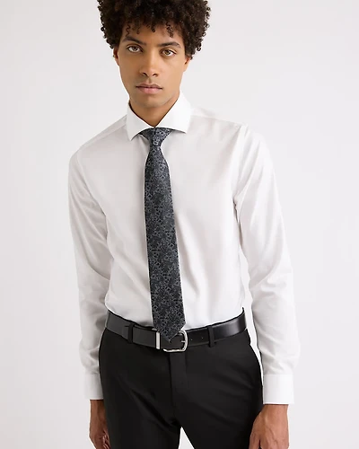 Regular Tie with Tonal Floral Pattern