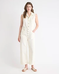 Sleeveless Denim Jumpsuit