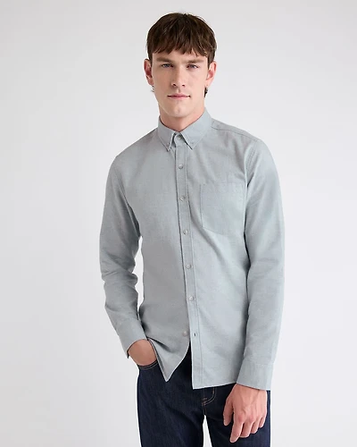 Slim-Fit Solid Flannel Shirt