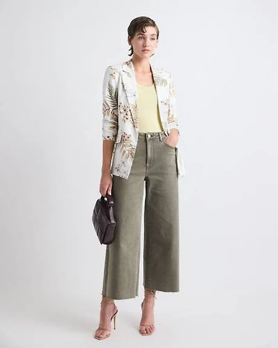High-Rise Wide-Leg Cropped Jeans