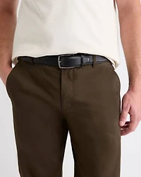 Leather Belt with Square Buckle