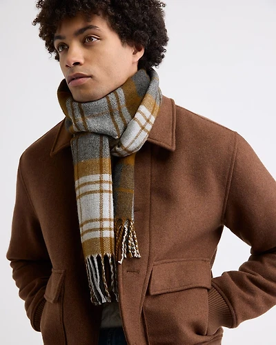 Foulard Carreauté avec Franges