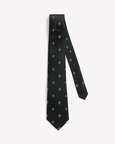 Wide Tie with Woven Pattern