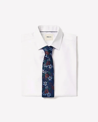 Chemise Habillée Unie à Coupe Étroite en Coton Modal