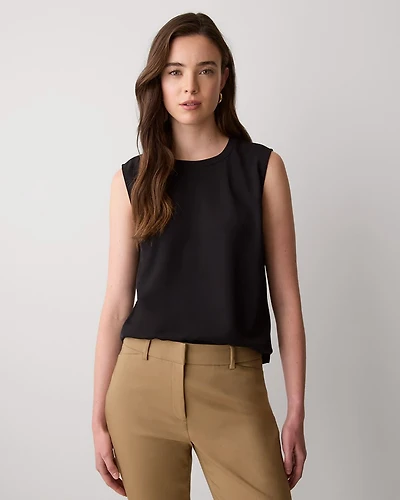 Crew-Neck Satin Cami