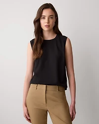 Crew-Neck Satin Cami