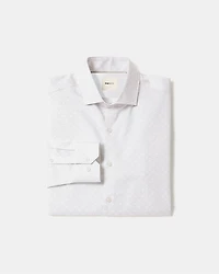 Tailored-Fit Dress Shirt with Micro Geo Print