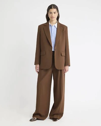 Oversized One-Button Blazer