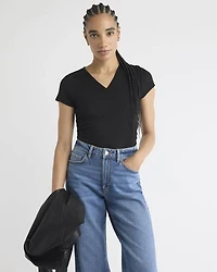 V-Neck Ribbed T-Shirt