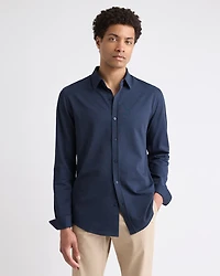 Long-Sleeve Piqué-Knit Shirt