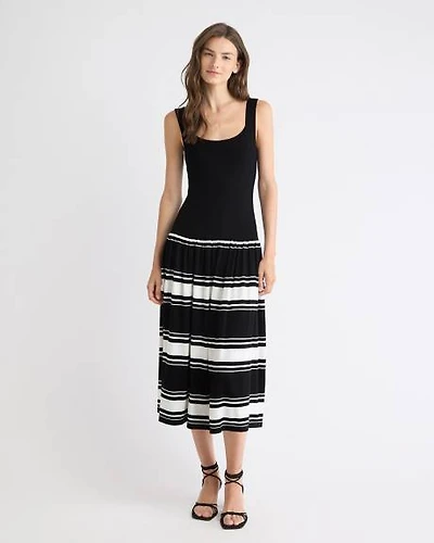 Sleeveless Square-Neck Midi Dress