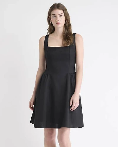 Sleeveless Mini Dress with Square Neckline