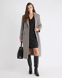 Long-Sleeve V-Neck Mini Sweater Dress