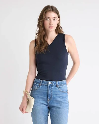 Luxe Knit V-Neck Cami with Wide Straps