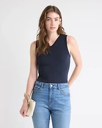 Luxe Knit V-Neck Cami with Wide Straps