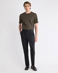 Wool-Blend Tapered-Leg Pleated Dress Pant