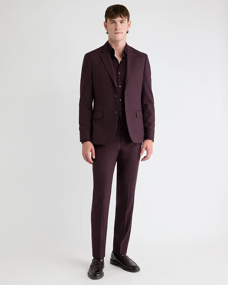 Veston de Complet Figue à Coupe Étroite