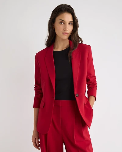 Relaxed-Fit One-Button Blazer