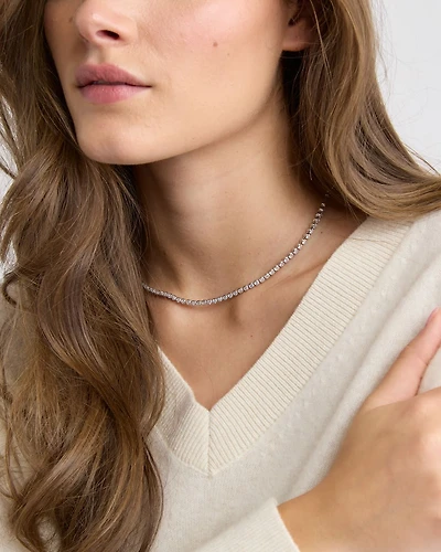 Tennis Necklace with Cubic Zirconias