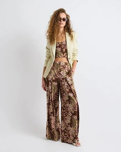 Linen High-Rise Wide-Leg Pant