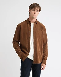 Chemise à Coupe Régulière en Velours Côtel