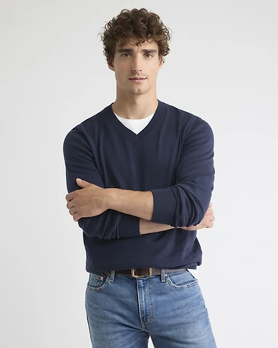 Long-Sleeve V-Neck Sweater